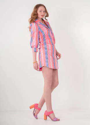 Emily McCarthy Felicity Dress - Geo Stripe