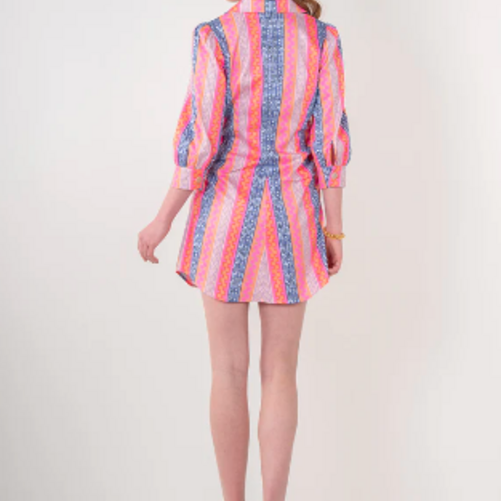 Emily McCarthy Felicity Dress - Geo Stripe