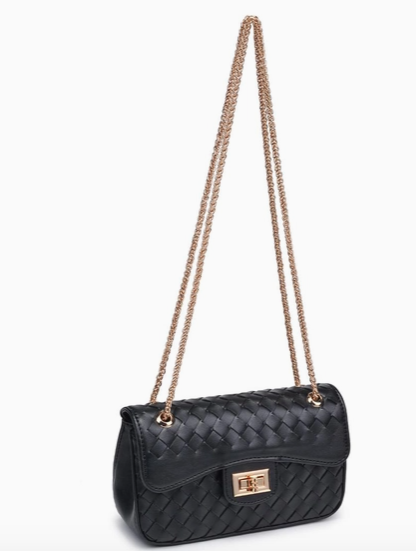 Urban Expressions Fiona Woven Crossbody Black