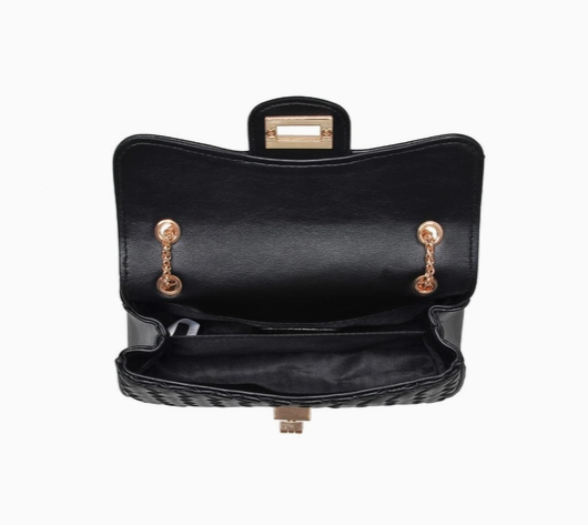 Urban Expressions Fiona Woven Crossbody Black