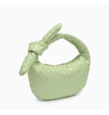 Lizbeth Woven Knot Clutch Pistachio