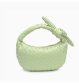 Lizbeth Woven Knot Clutch Pistachio