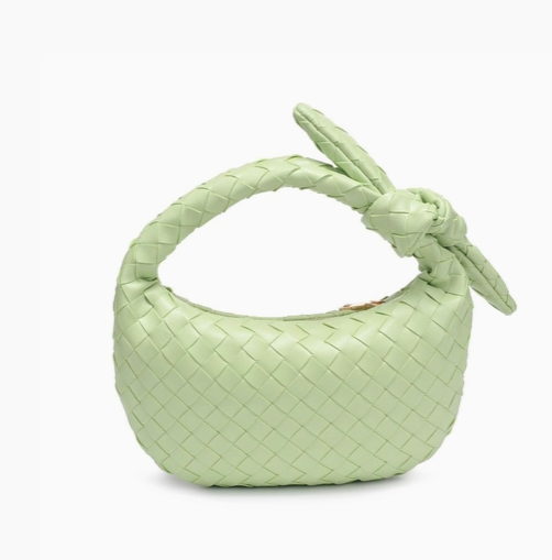 Urban Expressions Lizbeth Woven Knot Clutch Pistachio