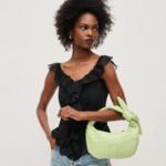 Lizbeth Woven Knot Clutch Pistachio
