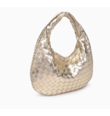 Urban Expressions Wendy Woven Shoulder Bag Gold