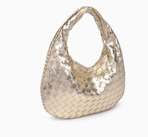 Urban Expressions Wendy Woven Shoulder Bag Gold