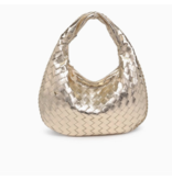 Urban Expressions Wendy Woven Shoulder Bag Gold