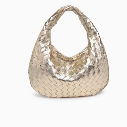 Urban Expressions Wendy Woven Shoulder Bag Gold