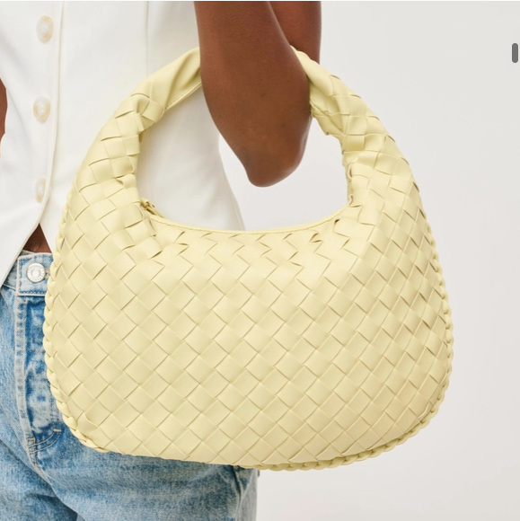 Urban Expressions Wendy Woven Shoulder Bag Butter
