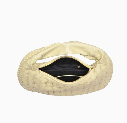 Urban Expressions Wendy Woven Shoulder Bag Butter