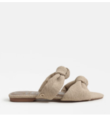 Marissa Natural Burlap Knot Slide Sandal
