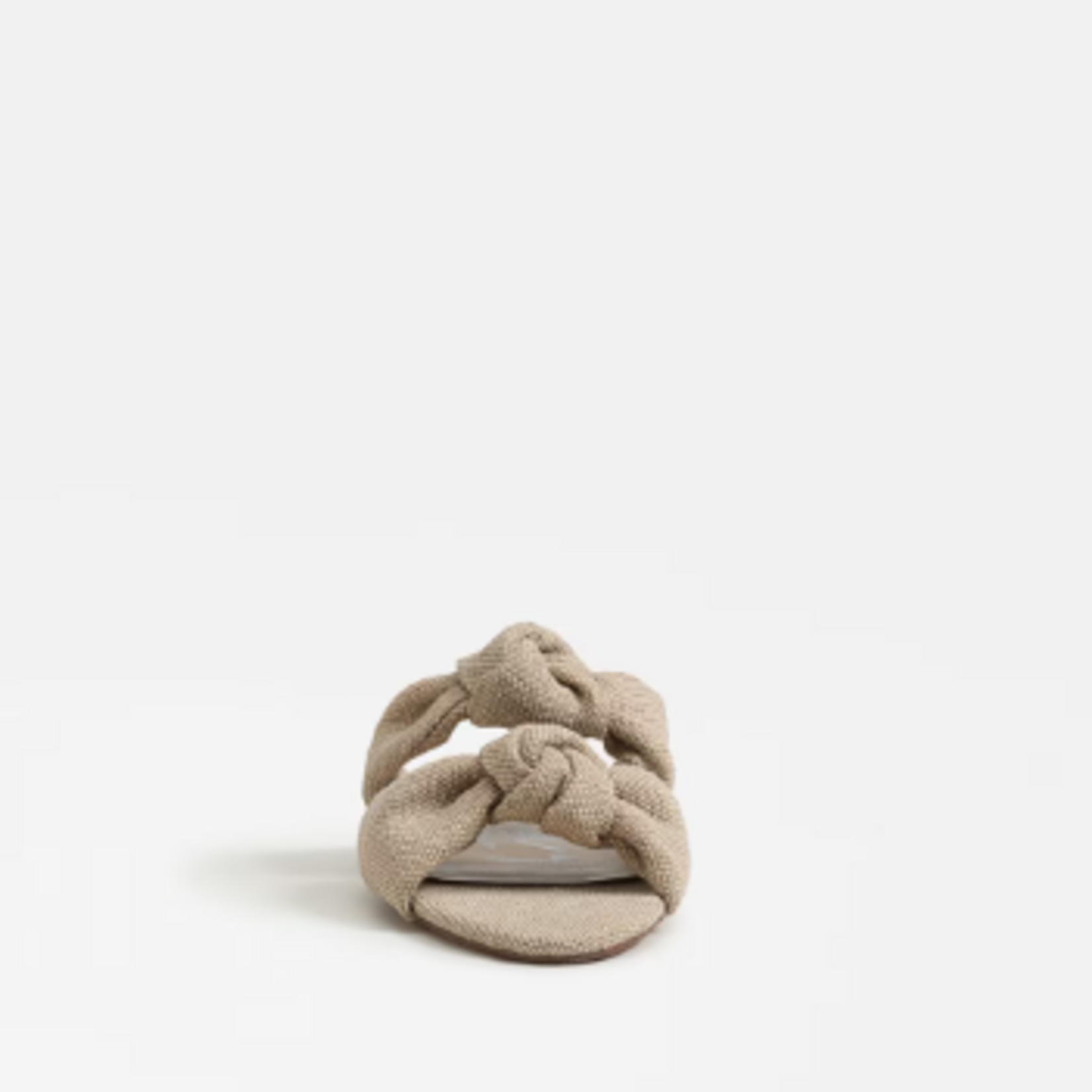 Marissa Natural Burlap Knot Slide Sandal