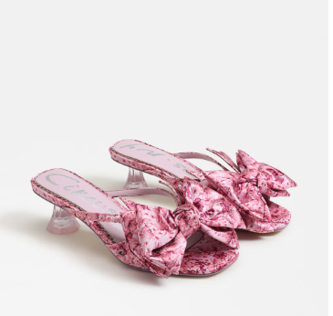 Natalina Orchid Lilac Kitten Heel Mule