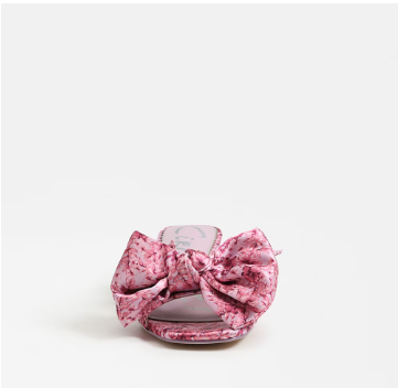 Natalina Orchid Lilac Kitten Heel Mule