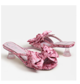 Natalina Orchid Lilac Kitten Heel Mule