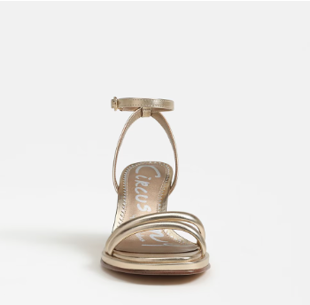 Holly Gold Leaf Block Heel Sandal