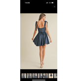 Klesis Back Lace Up Tie Flared Mini Dress