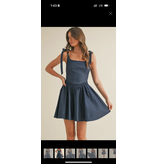Klesis Back Lace Up Tie Flared Mini Dress