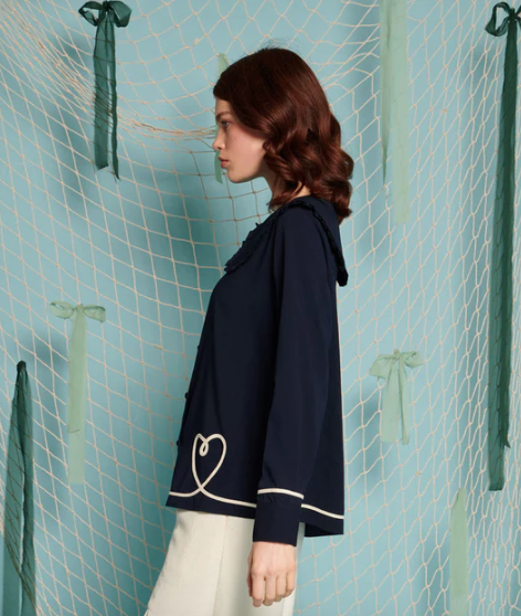 Sister Jane HARBOUR HEARTS BLOUSE