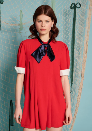 Sister Jane AHOY PLEATED MINI DRESS