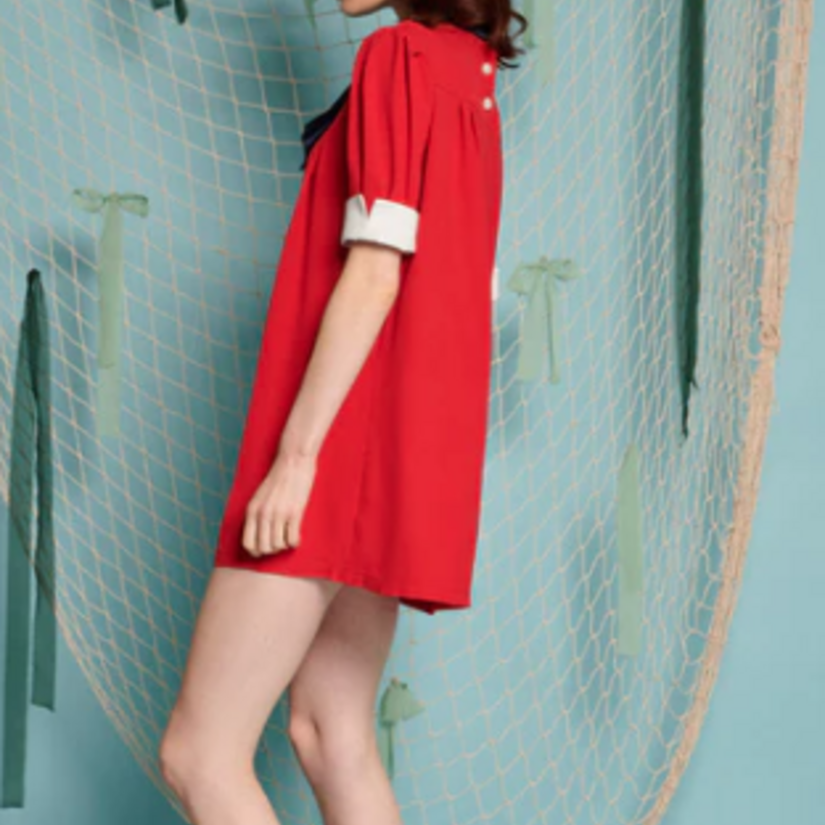 Sister Jane AHOY PLEATED MINI DRESS