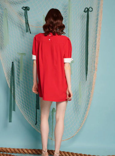 Sister Jane AHOY PLEATED MINI DRESS