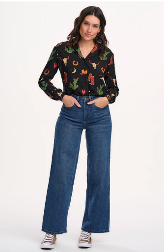 Sugarhill Brighton MICAH REVERE SHIRT Cowgirl Print