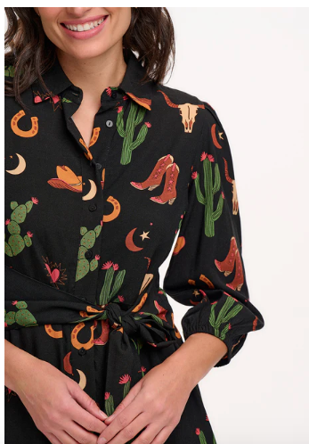 Sugarhill Brighton MILDRED SHIRT DRESS Cowgirl Print
