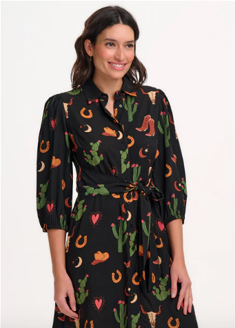 Sugarhill Brighton MILDRED SHIRT DRESS Cowgirl Print