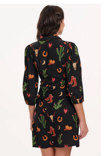 Sugarhill Brighton MILDRED SHIRT DRESS Cowgirl Print