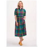 Sugarhill Brighton WILLET MIDI SMOCK DRESS Midnight Gingham