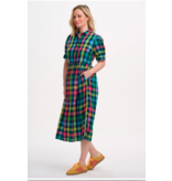Sugarhill Brighton WILLET MIDI SMOCK DRESS Midnight Gingham
