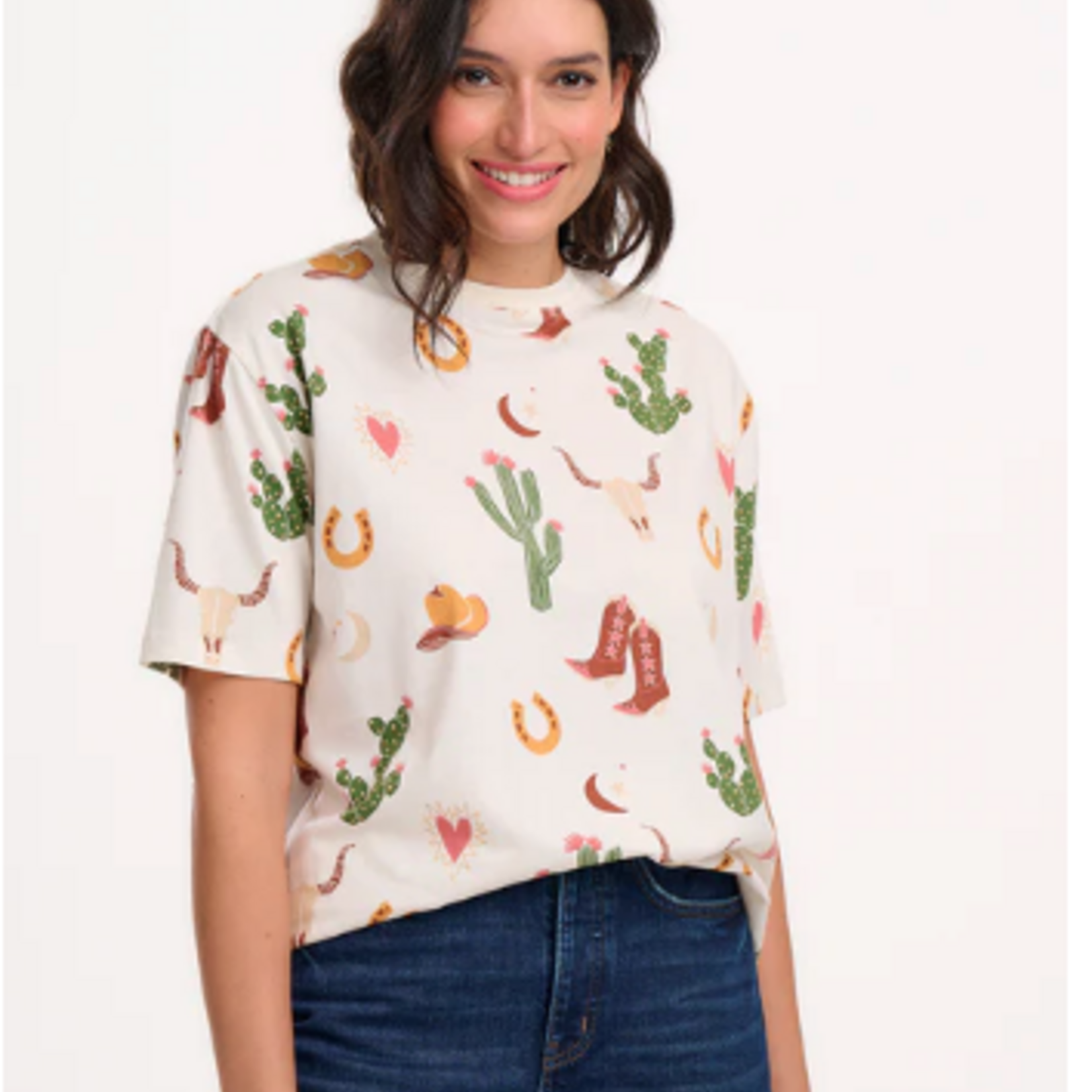 Sugarhill Brighton KINSLEY RELAXED T-SHIRT DESERT COWGIRL