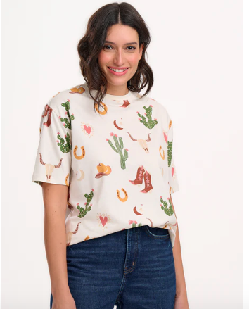 Sugarhill Brighton KINSLEY RELAXED T-SHIRT DESERT COWGIRL