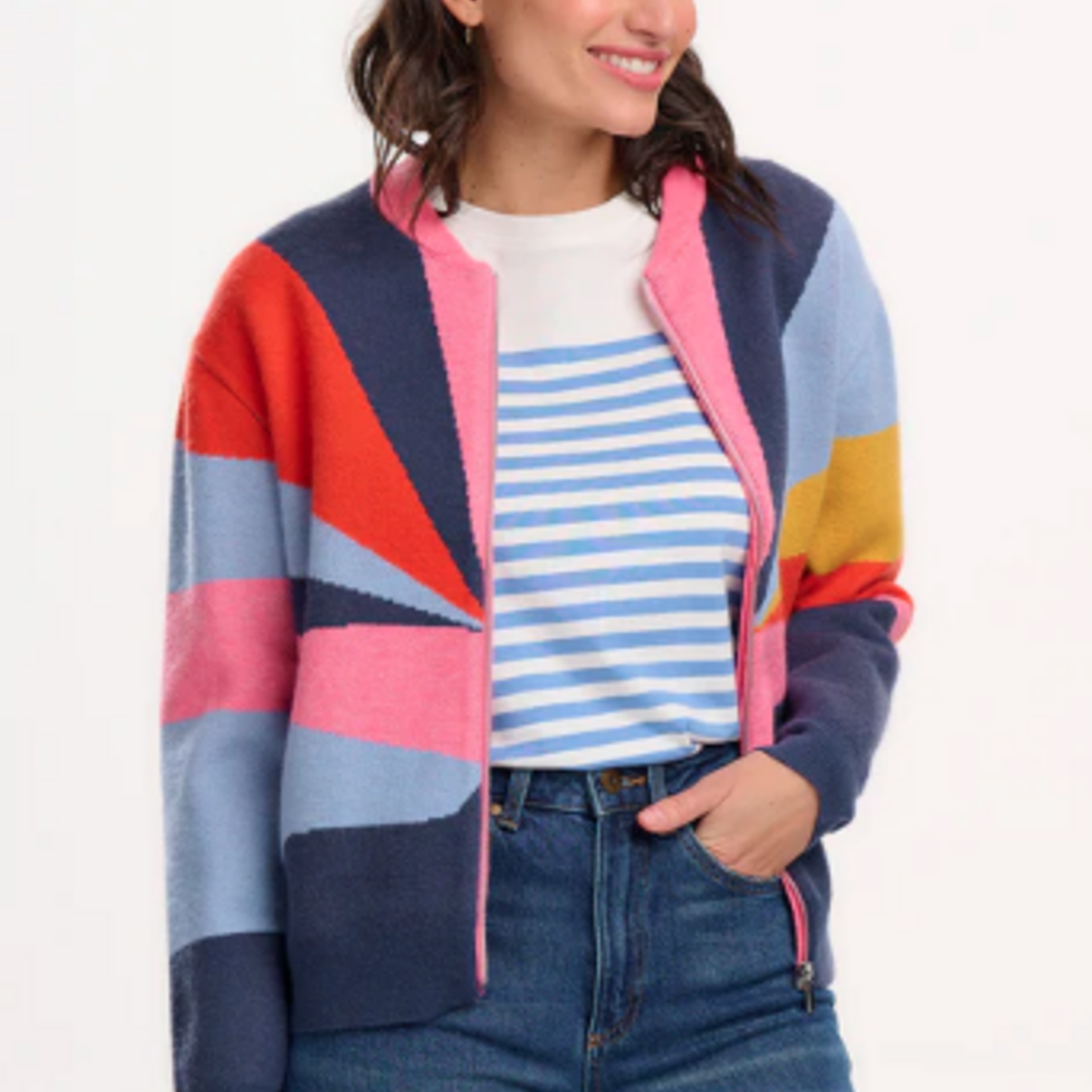 Sugarhill Brighton SOLANA KNITTED BOMBER Sunrays