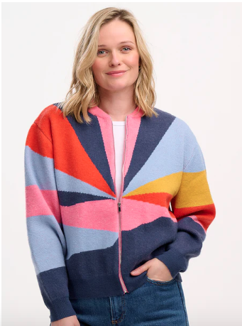 Sugarhill Brighton SOLANA KNITTED BOMBER Sunrays