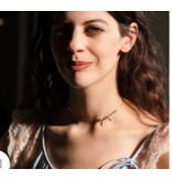 Peter and June Bow Peep Choker / Necklace - 18K Gold Plated