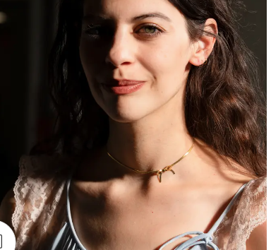 Peter and June Bow Peep Choker / Necklace - 18K Gold Plated