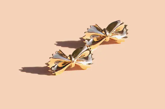 Bow Tie Pasta Studs - 18K Gold Plated