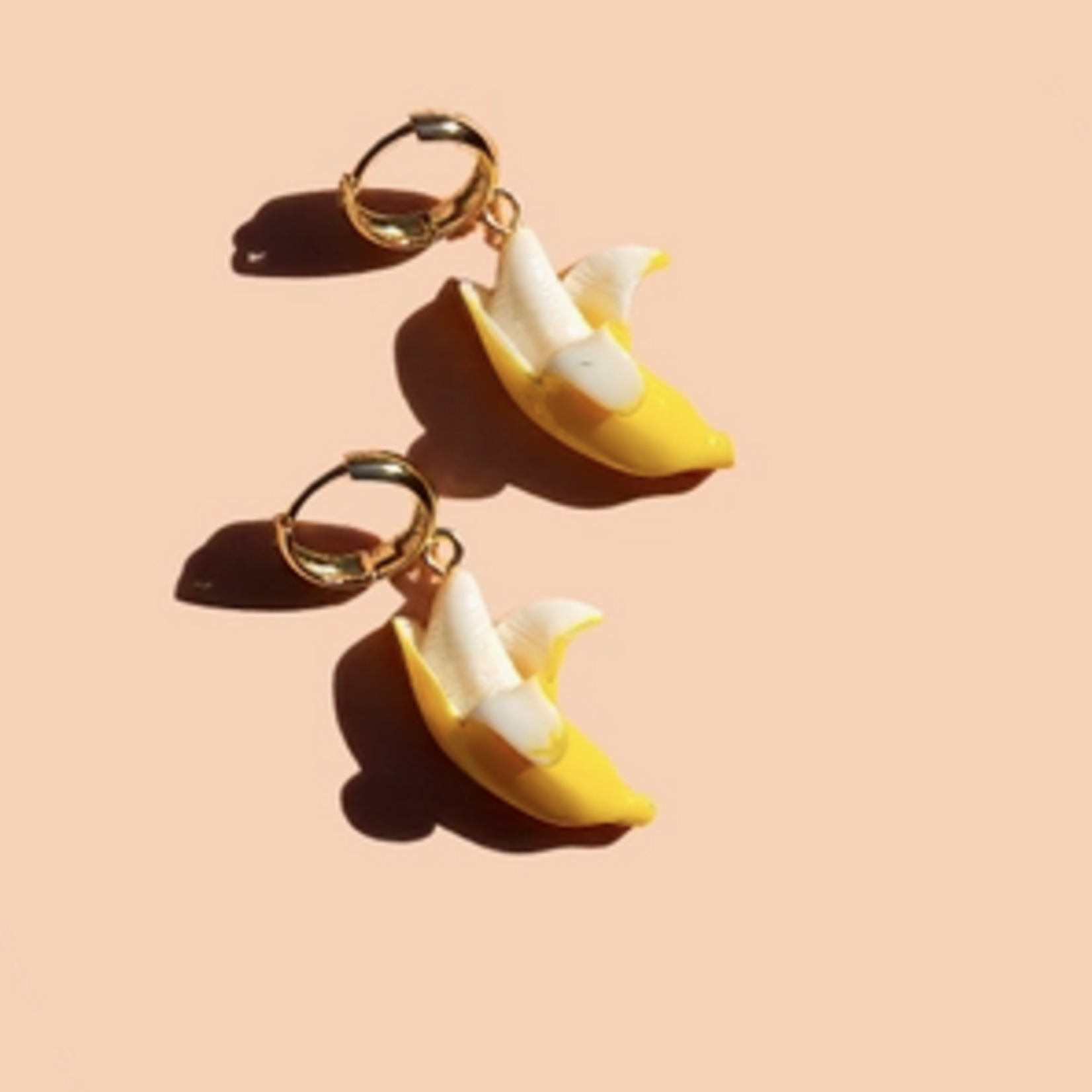 Gwen Hoop Earrings - 18K Gold Plated and Banana