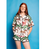 Queen of Sparkles White & Black Trim Safari Short