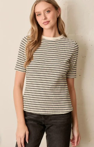 Striped Round Neck Top