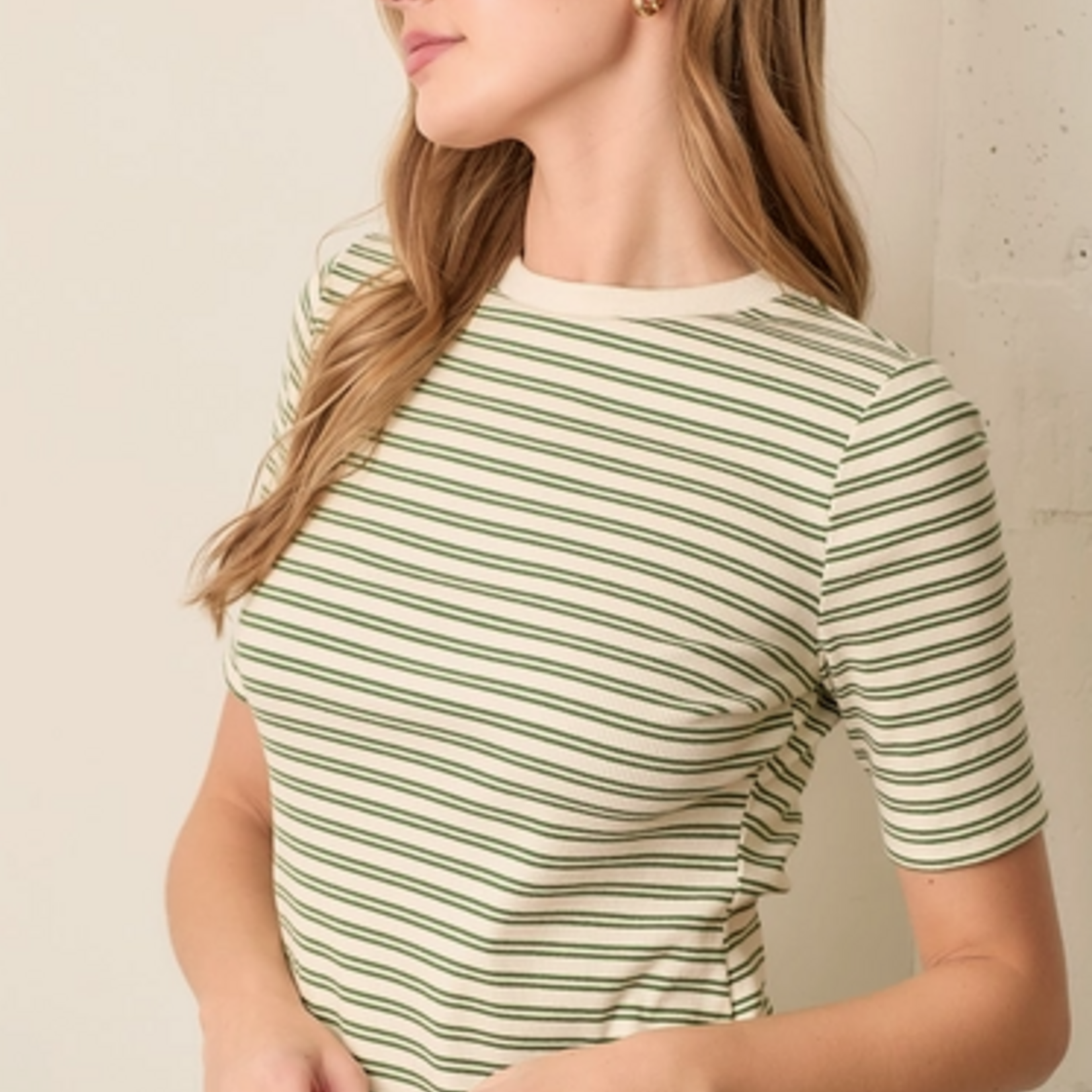 Striped Round Neck Top