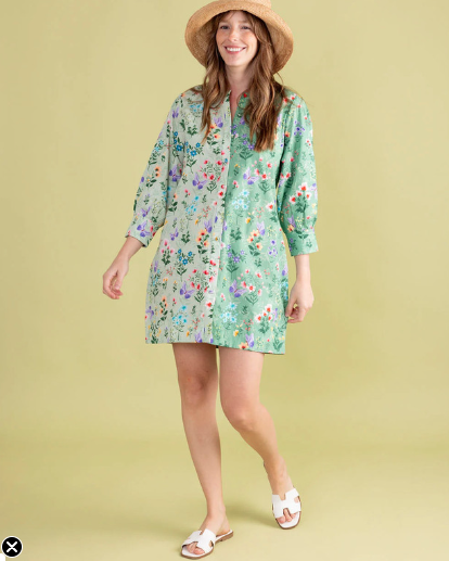 Double A Paloma Dress Mixed Botanical