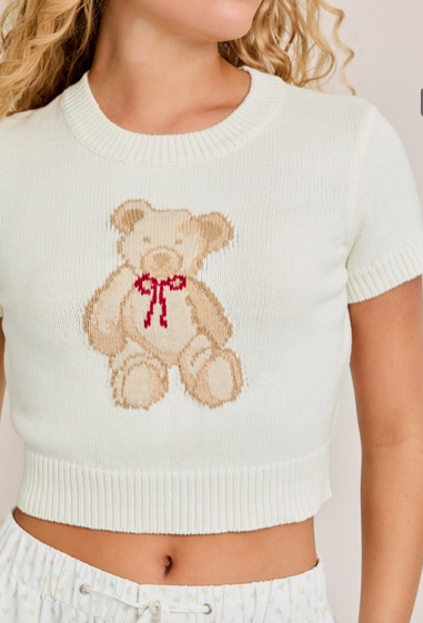 Bear Crew Neck Top