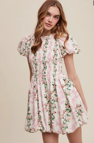 Buttercup Floral  Smocked Dress