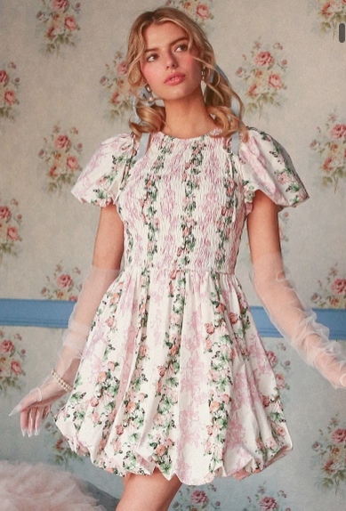 Buttercup Floral  Smocked Dress
