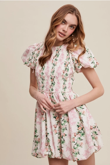 Buttercup Floral  Smocked Dress