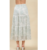 TCEC Palm Leaf Midi Skirt