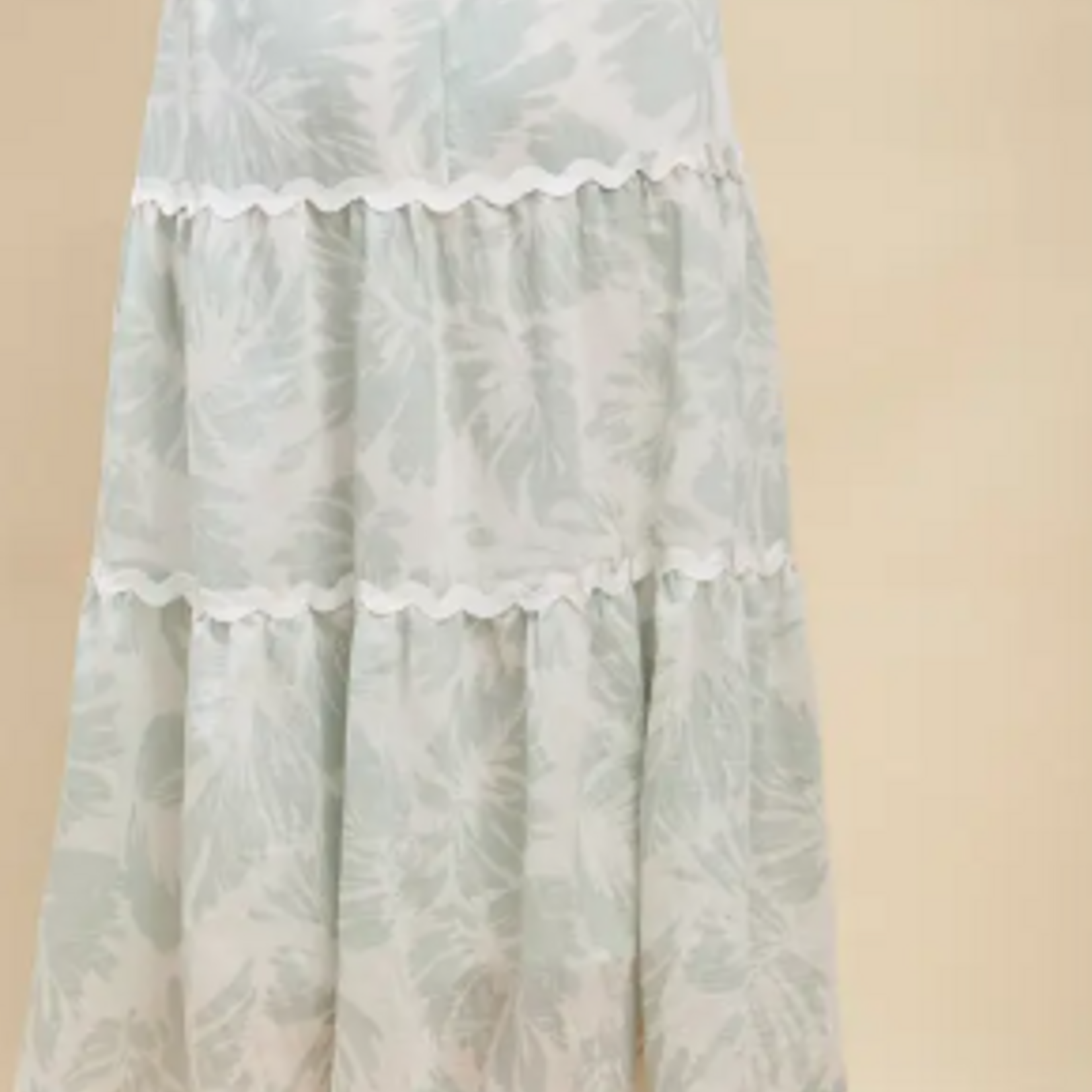 TCEC Palm Leaf Midi Skirt